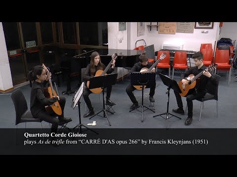 Francis Kleynjans  As de trèfle from "CARRÉ D'AS - op. 266" played by Quartetto Corde Gioiose