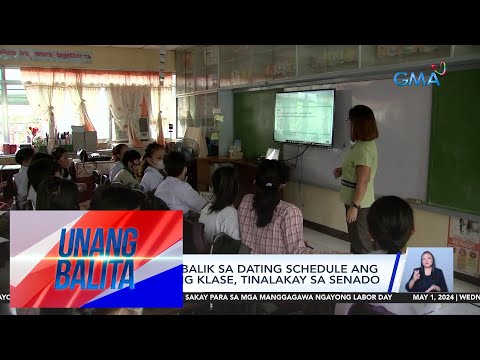 Panukalang ibalik sa dating schedule ang pagbubukas ng klase, tinalakay sa Senado UB