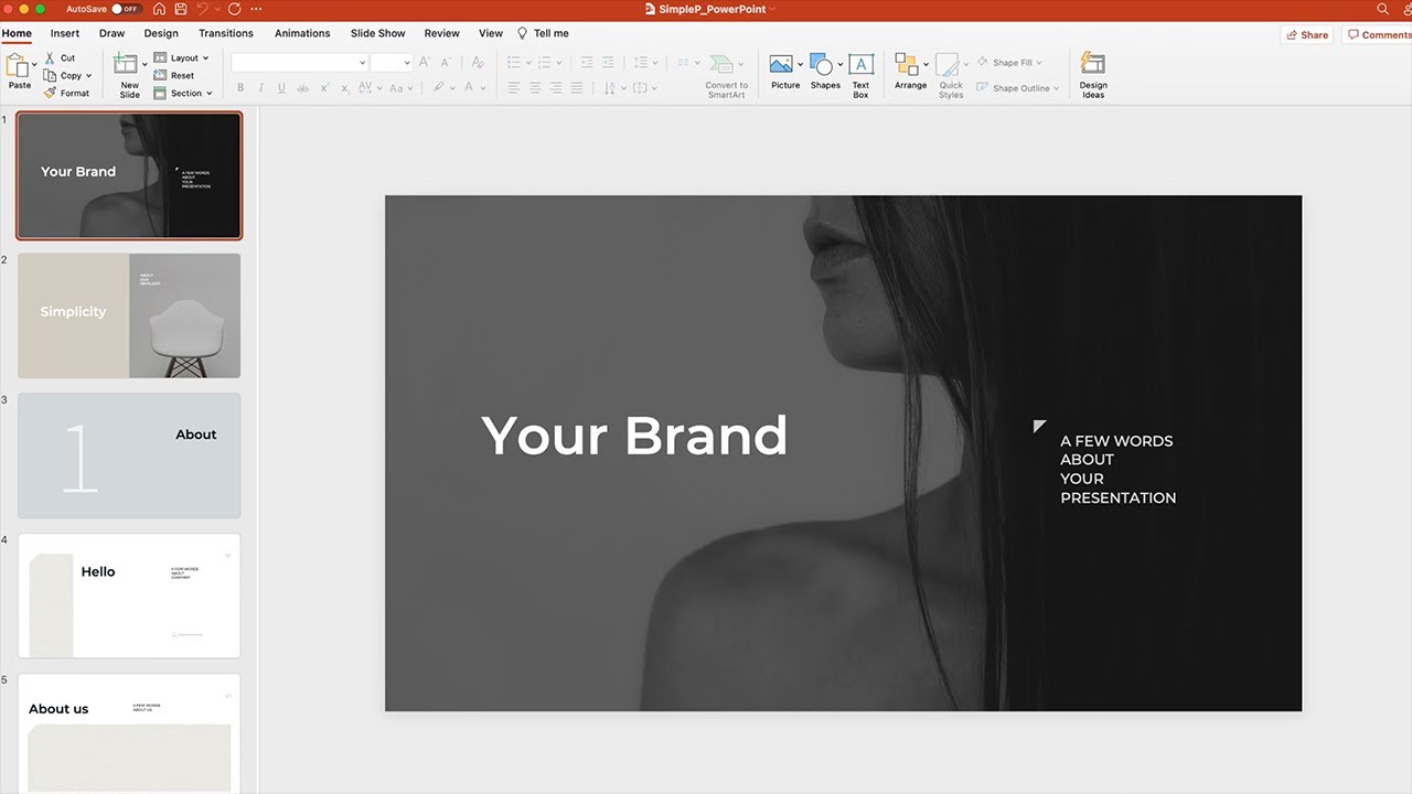 Simple P. PowerPoint Template [Preview]