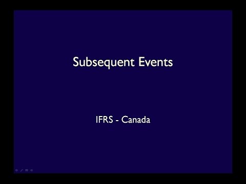 後発事象-IFRS (Subsequent Events - IFRS)