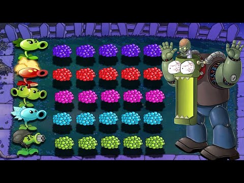 All Pea PvZ Vs Giga Gargantuar Vs Dr Zomboss Plants Vs Zombies