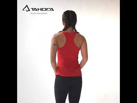 TAKODA Wi 環保機能速乾無袖背心 女款 橙紅/黑/黃 三色