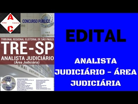 Edital Concurso TRE-SP 2016 - Analista Judiciário - Área Judiciária