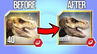 How To Get Dinos Level 999 In Jurassic World The Game?!?!?
