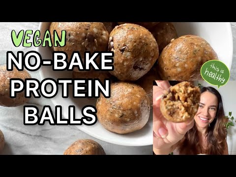 No Bake Peanut Butter Protein Balls | VEGAN | Full Recipe