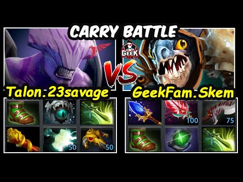 Talon 23savage 13K MMR vs Geekfam Skem Slark Carry Battle Dota 2 New Patch 7.32D pro Gameplay
