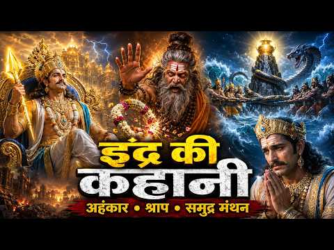 देवराज इंद्र की पूरी कहानी — अहंकार, श्राप और समुद्र मंथन | Devraj Indra Story in Hindi