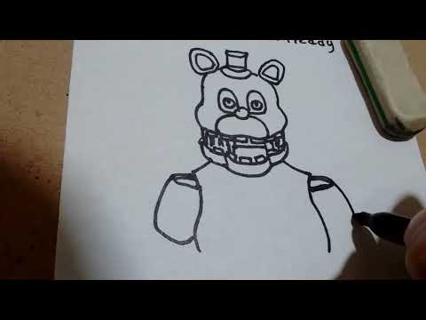Cómo dibujar a fredbear Freddy /how to draw fredbear ...