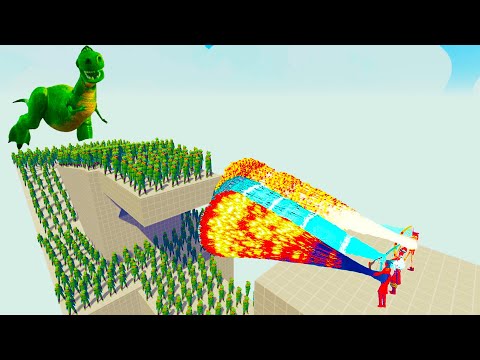 100x REX + 2x GIANT vs 3x EVERY GOD - Totally Accurate Battle Simulator TABS