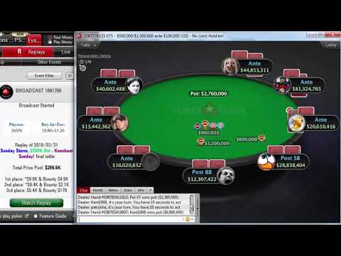 Replay |"acroalex" Final table PokerStars $11 Sunday Storm, $250K Gtd - Knockout Sunday Mar 31, 2019