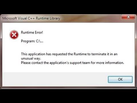 comment reparer runtime error