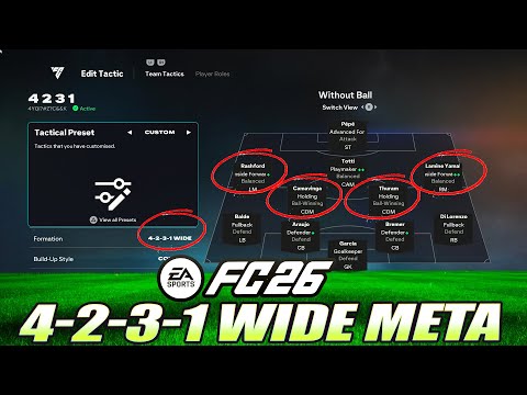 FC 26 MOST META 4-2-3-1 Wide Custom Tactics & Player Roles That Will Take You to Elite Division