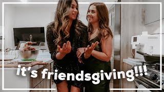 FRIENDSGIVING HOSTING VLOG!!! cooking the turkey, decor DIYs, jewelry haul + celebrating!