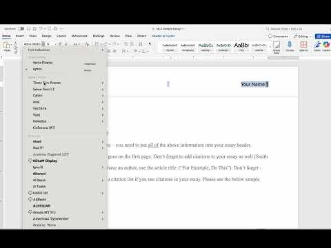 How to Format an Essay MLA Style