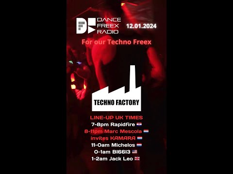 Bi66i3 Sessions #100 - Techno Factory - Live on Dance Freex Radio