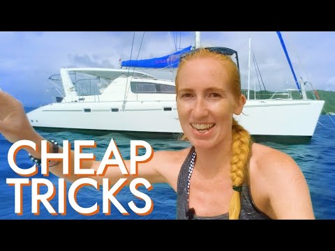 CHEAP BOAT HACK: Making our old catamaran look BRAND NEW! [Ep44 RED SEAS]