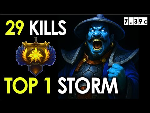 Unstoppable Immortal Storm Spirit – 29 KILLS and INSANE Damage 7.39c!