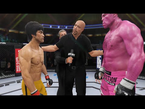UFC 4 - Bruce Lee vs. Pink Hulk - Epic Rematch - Dragon Fights 🔥🐲