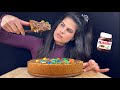ASMR NUTELLA M M COOKIE PIE EATING SOUNDS