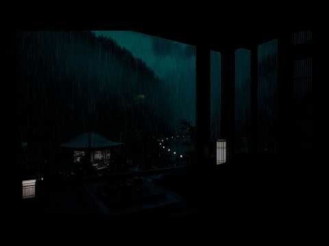Soft Rain Sounds at a Quiet Cabin 🌧 (No Ads) | Calm Dark Bedroom Atmosphere for Deep Sleep