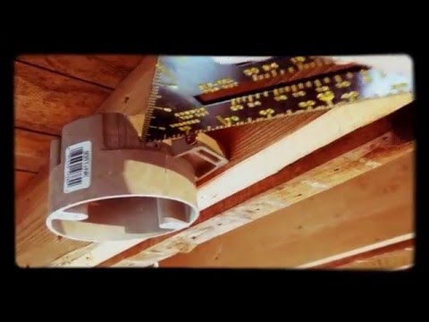 Part of a video titled How To Open Knock Outs In Ceiling Fiberglass Electrical Boxes - YouTube