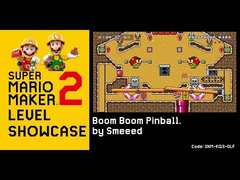 Boom Boom Pinball. by Smeeed - SMM2 Level Showcase *NO COMMENTARY*