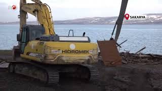 Sapanca Gölü Kıyısındaki Tüm Kaçak Yapılar Kaldırıldı