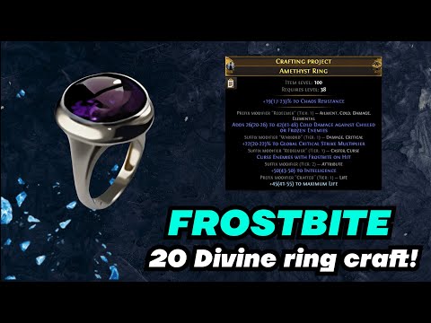 POE 20 Divine FROSTBITE Ring craft!
