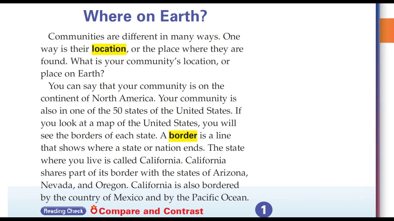 Social Studies: Reflections Lesson 1