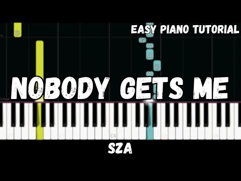SZA - Nobody Gets Me (Easy Piano Tutorial)