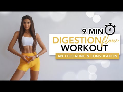 9 MIN DIGESTION FLOW WORKOUT | Improve Digestion, Relieve Bloating & Constipation | Eylem Abaci