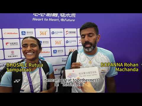 This has to be the best moment for Bhosale Rutuja Sampatrao and Bopanna Rohan Machanda