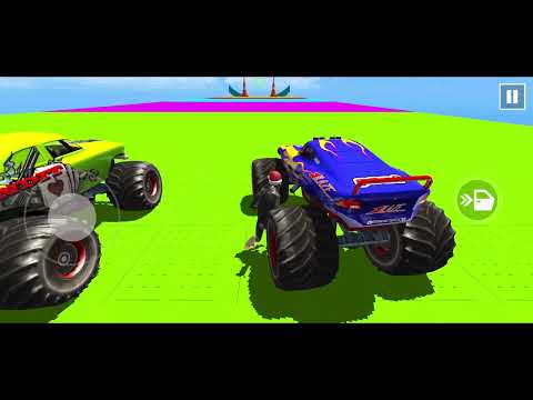 Monster Truck Mega Ramp Extreme Racing 😱 | Impossible GT Car Stunts Driving | Android Game