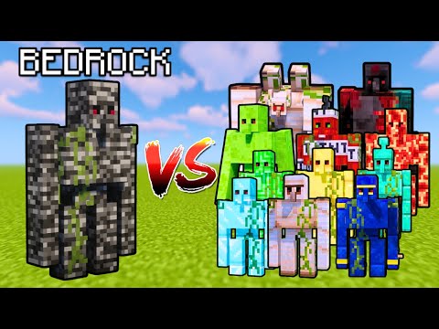 BEDROCK GOLEM vs ALL GOLEMS | Minecraft Mob Battle
