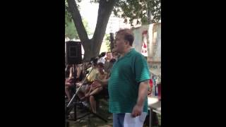 Raffi Balian speaking at the unveiling of the drug users me