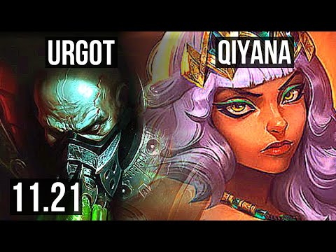 URGOT vs QIYANA (MID) | 11/3/10, 500+ games, Godlike, 800K mastery | EUW Master | 11.21