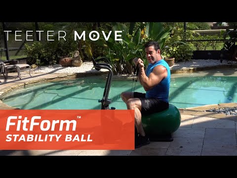 10 Min Stability Ball Workout | FitForm Home Gym | Teeter Move