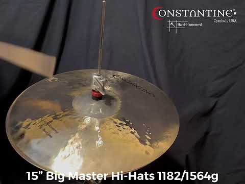 Constantine Hi Hat Cymbals 15" Big Master 1182 & 1564g image 11