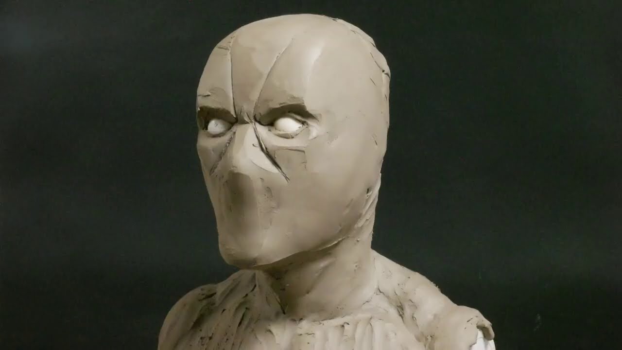 clay sculpture deadpool by steven richter