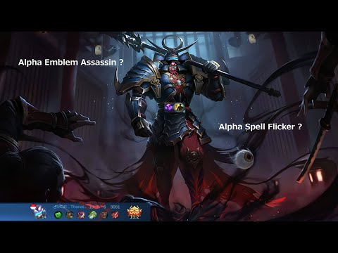 Alpha Gameplay #1 - Mobile Legends | Alpha Spell Flicker ? Emblem Assassin ?