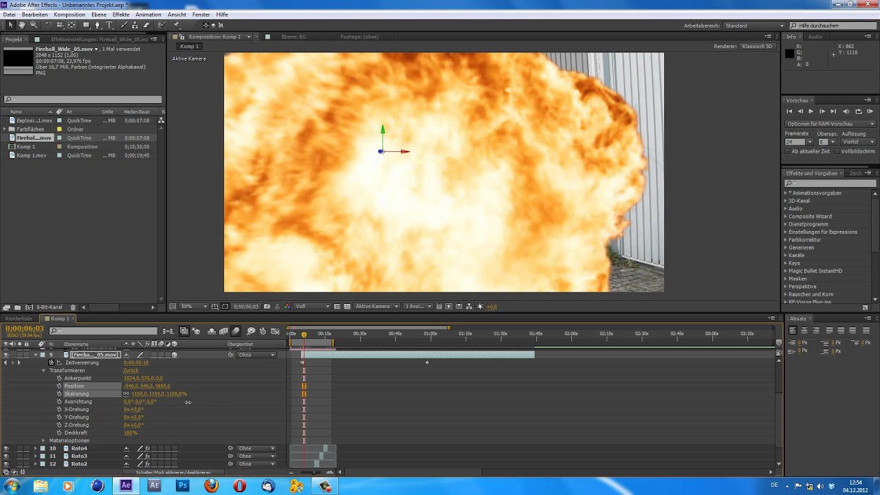 3D-Explosion-Tutorial // Adobe After Effects (CS6) // AndreasM7 // Teil 4