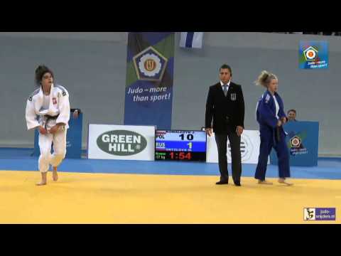 Judo 2014 European Championships Cadets: Kowalczyk (POL) - Gryzlova (RUS) [-57kg] bronze