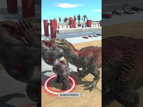 T-Rex vs Goro The Gaint - Animal Revolt Battle Simulator #shorts