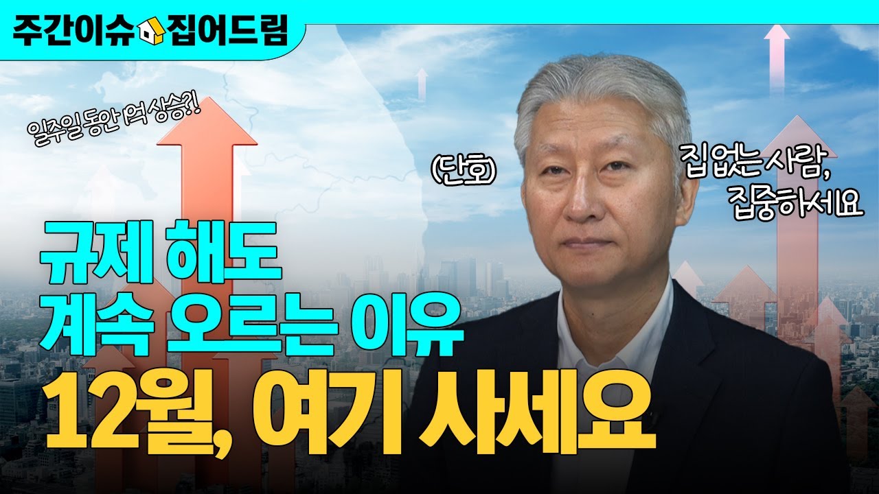 내년 되기전에 사둬야 할 지역은?｜규제해도 어차피 오를 곳은 오릅니다｜집 살 사람들, 12월을 주목해야 하는 이유 (with. 심형석 교수) [주간이슈, 집어드림]
