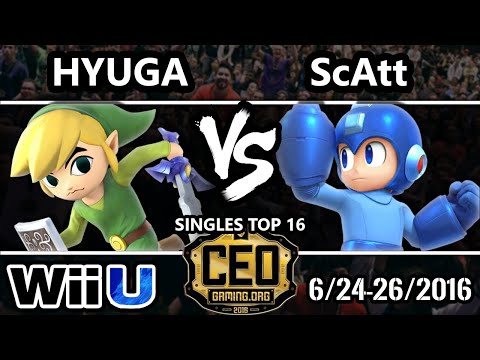 CEO 2016 Smash 4 - Hyuga (Toon Link) Vs. ScAtt (Mega Man) SSB4 Tournament - Smash Wii U