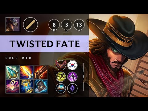 Twisted Fate Mid vs Pantheon - KR Grandmaster Patch 25.15