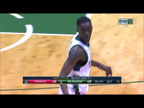 NBA, playoff 2017, Raptors vs. Bucks, Round 1, Game 4, Move 34, Tony Snell, 3 pointer