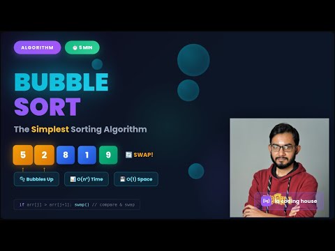 Bubble Sort Algorithm Explained In 5 Minutes Dsa For Beginners Python Javascript