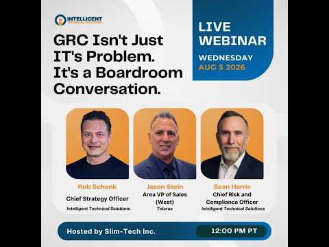 GRC isn't just IT's problem. It's a boardroom conversation event graphic