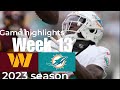 Washington commanders versus Miami Dolphins 2023 week 13 game highlights